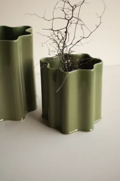 DBKD Filter pot, Shiny green, Ø18 cm< Vazen