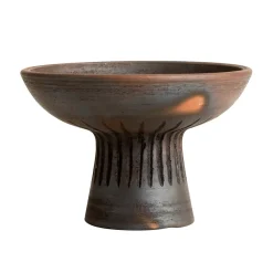 MUUBS Fire schaal op voet S, Bruin< Decoratieve Schalen