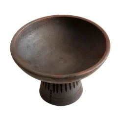 MUUBS Fire schaal op voet S, Bruin< Decoratieve Schalen