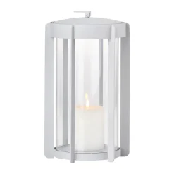 Zone Denmark Firefly lantaarn windlicht25 cm, Soft Grey< Kaarsenhouders & Kaarsenborden