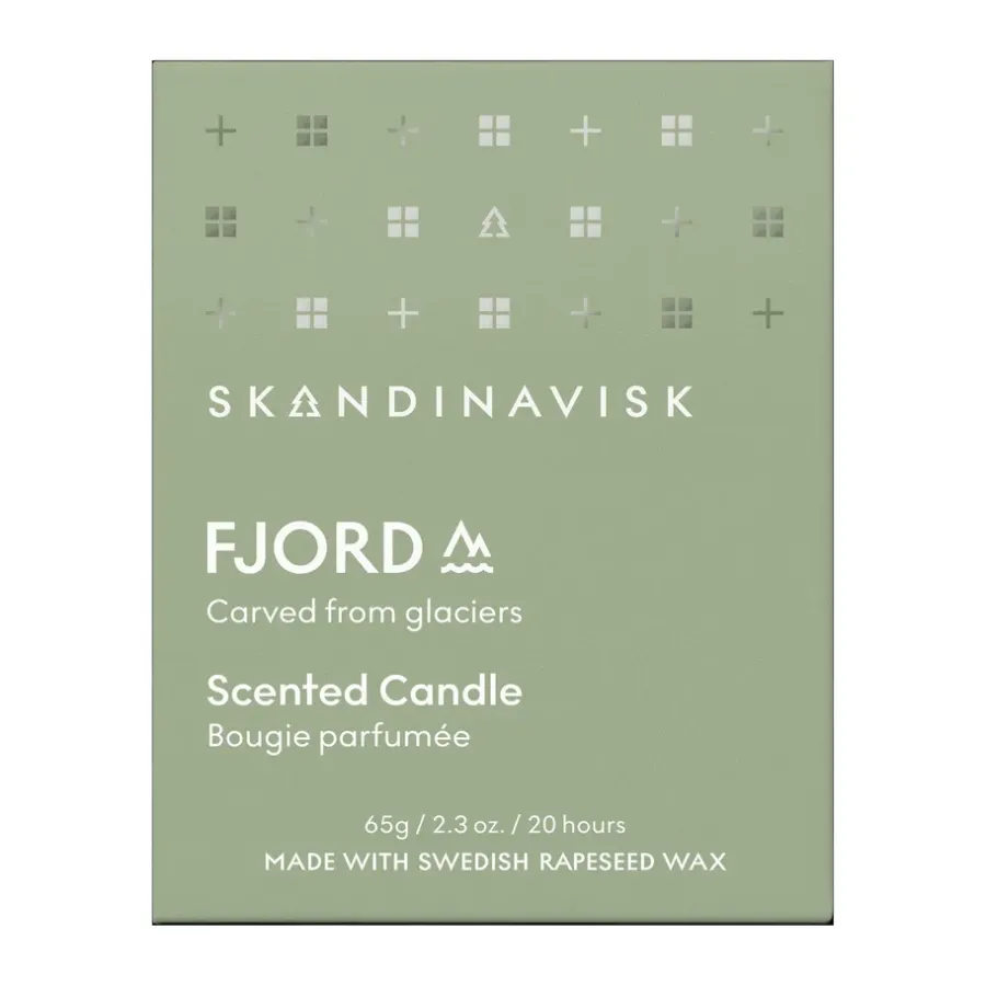 Skandinavisk Fjord geurkaars met deksel, 65 g< Geurkaarsen & Aroma Diffusers