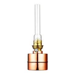 Karlskrona Lampfabrik Flaggskär parrafine-lamp, koper< Olie- & Petroleumlampen