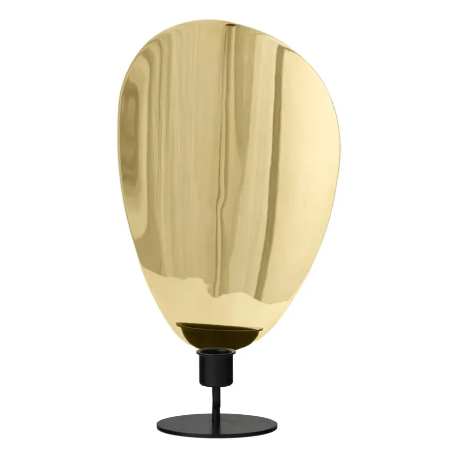 Audo Copenhagen Flambeau kandelaar 30 cm, Black-polished brass< Kandelaars