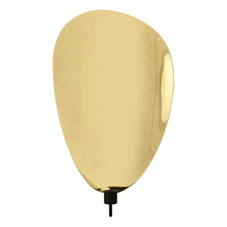 Audo Copenhagen Flambeau wandkandelaar 40 cm, Black-polished brass< Kandelaars