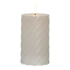 Star Trading Flamme blokkaars Ø7,5×15 cm, Beige< Led-Kaarsen