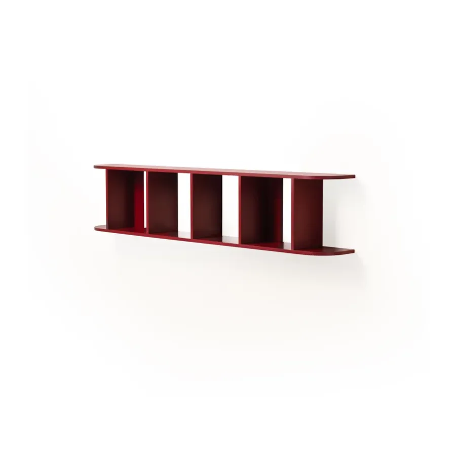 TÔNN furniture Flaneaur wandplank 27x128 cm, Burgundy< Planken & Planksystemen
