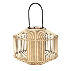 Broste Copenhagen Flax lantaarn bamboe, Groot< Kaarsenhouders & Kaarsenborden
