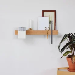Gejst Flex Rail magneetrail 60 cm, Eikenhout-wit< Planken & Planksystemen
