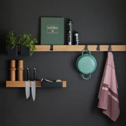 Gejst Flex Rail magneetrail 60 cm, Eikenhout-zwart< Planken & Planksystemen