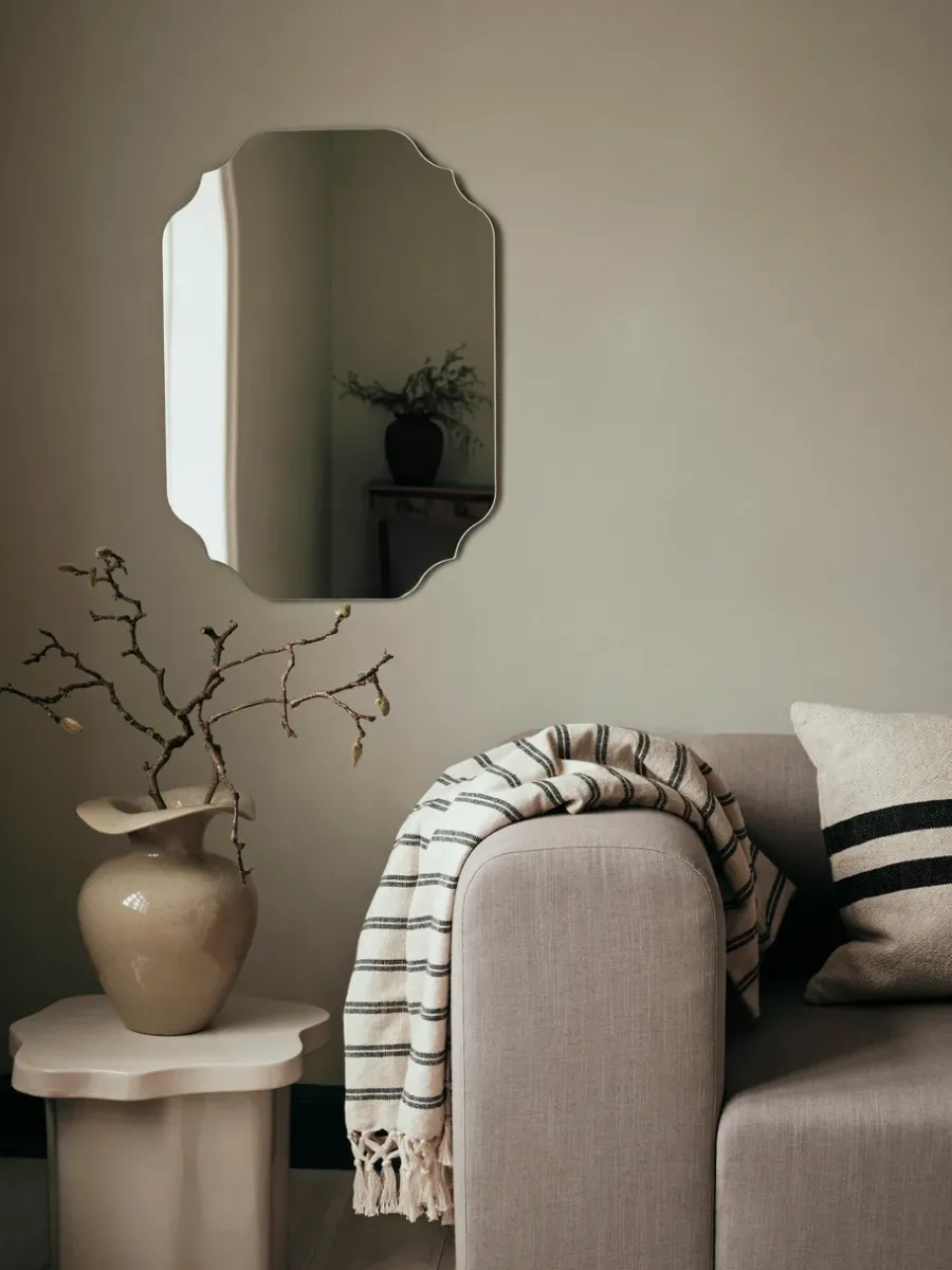 Broste Copenhagen Florentina vaas M 32 cm, Beige< Vazen