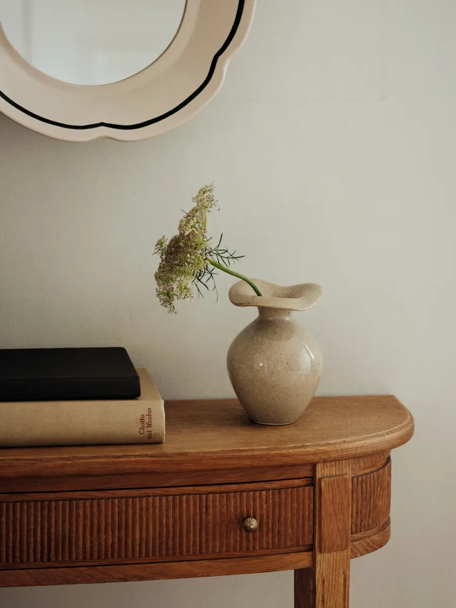 Broste Copenhagen Florentina vaas XS 14 cm, Beige< Vazen