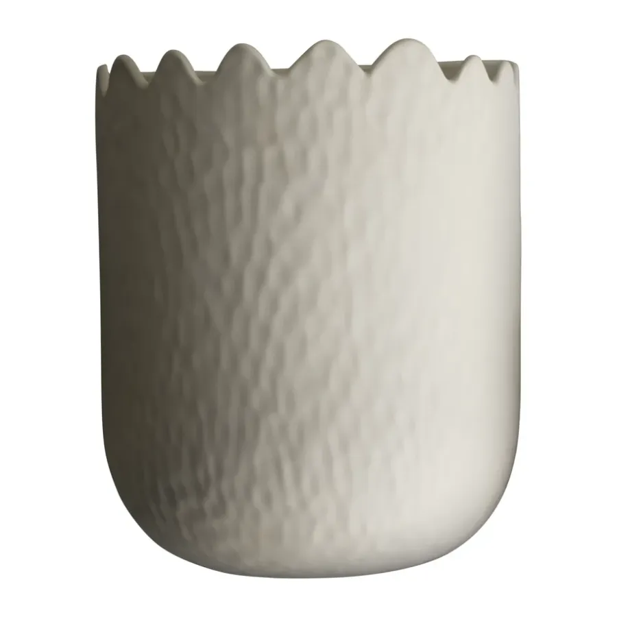 DBKD Flowery wandpot 24 cm, Creme< Bloempotten