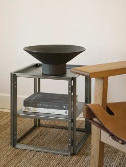 Kristina Dam Studio Foldable bijzettafel 40x40 cm, Geborsteld roestvrij staal< Tv- & Mediameubels|Ladekasten & Dressoirs