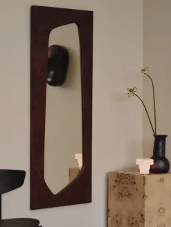 Ferm Living Folia spiegel, Dark stained burl, 135 cm< Wandspiegels