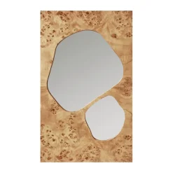 Ferm Living Folia spiegel, Natural burl, 82 cm< Wandspiegels