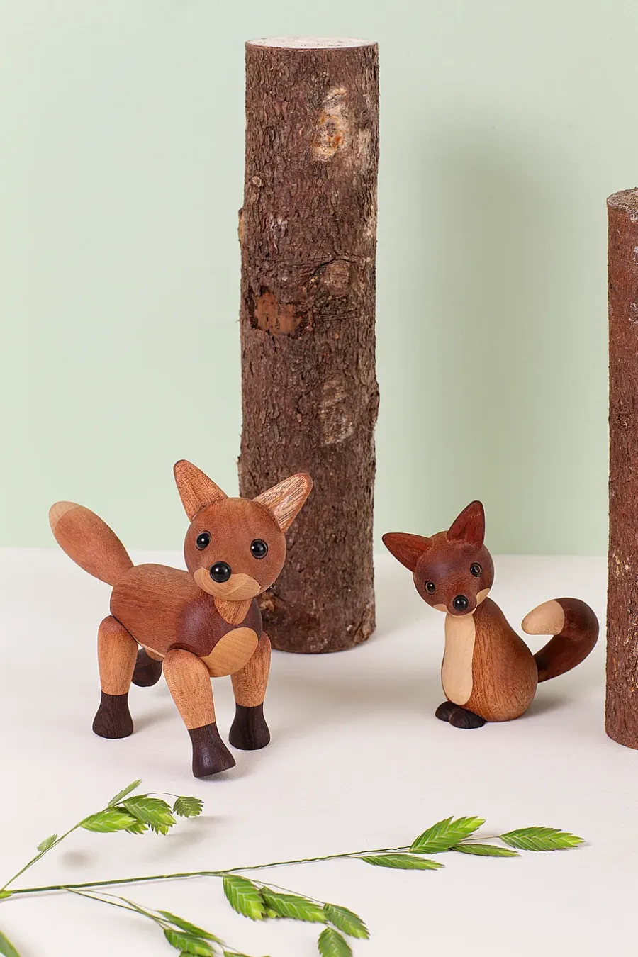 Spring Copenhagen Foxy vos decoratie 12 cm, Mahonie< Houten Beelden