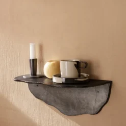 Ferm Living Fracture plank, Zwartgeblakerde aluminum< Planken & Planksystemen