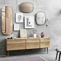 Muuto Framed spiegel, grijs, 59x44 cm< Wandspiegels