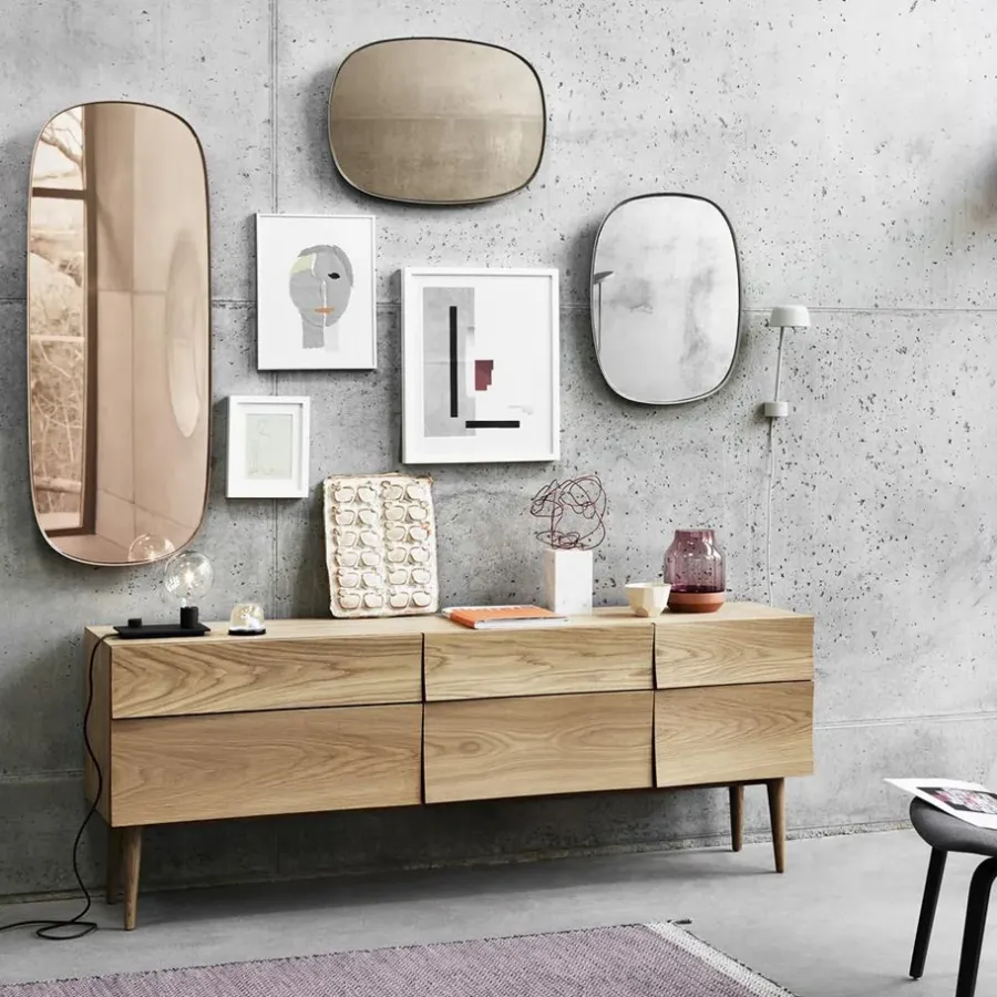 Muuto Framed spiegel, taupe, 59x44 cm< Wandspiegels