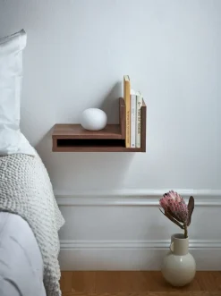 Maze F-shelf wandplank walnoot, plank naar links< Planken & Planksystemen