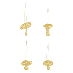Cooee Design Fungi decoratiehanger 4-delig, Brass< Kerstdecoraties|Paasdecoratie