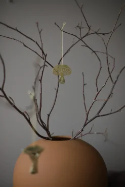 Cooee Design Fungi decoratiehanger 4-delig, Brass< Kerstdecoraties|Paasdecoratie