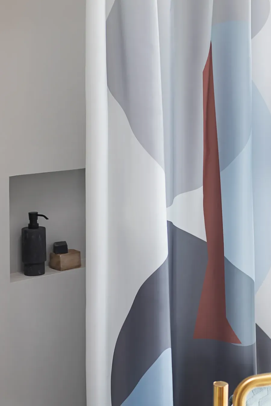 Mette Ditmer Gallery douchegordijn 150x200 cm, Light grey< Douchegordijnen