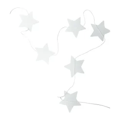 DBKD Garland slinger ster, White< Kerstdecoraties