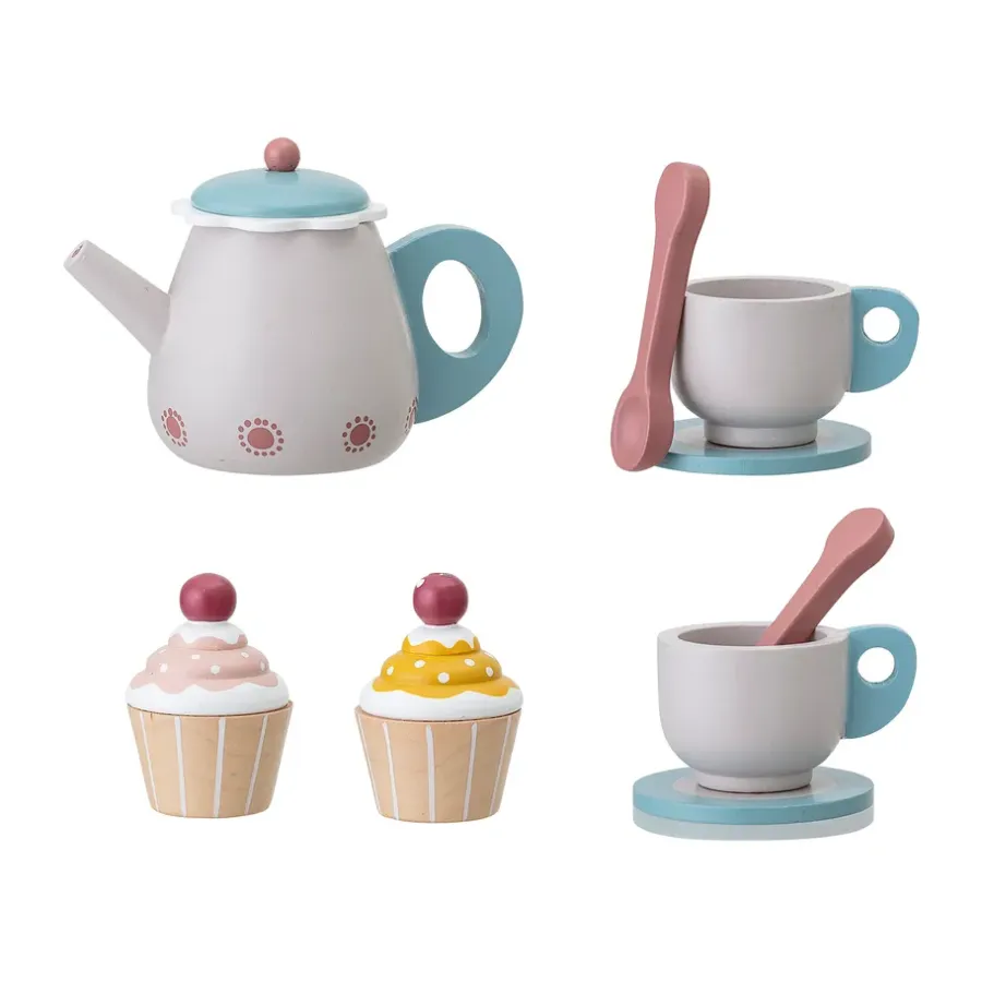 Bloomingville Gentrim speelgoedservies, Grey< Kinderkamer Interieuraccessoires|Kinderkamer Interieuraccessoires