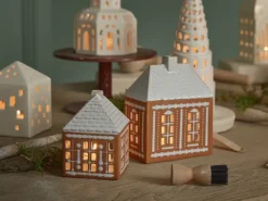 Kähler Gingerbread kandelaar medium 15 cm, Bruin< Kaarsenhouders & Kaarsenborden