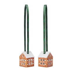 Kähler Gingerbread kerstdecoratie 5 cm 2-pack, Bruin< Kerstdecoraties