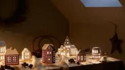Kähler Gingerbread Waxinelichtjeshouder groot 17 cm, Bruin< Kaarsenhouders & Kaarsenborden