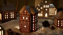 Kähler Gingerbread Waxinelichtjeshouder groot 17 cm, Bruin< Kaarsenhouders & Kaarsenborden