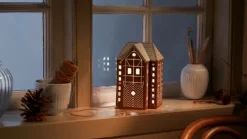 Kähler Gingerbread Waxinelichtjeshouder groot 17 cm, Bruin< Kaarsenhouders & Kaarsenborden