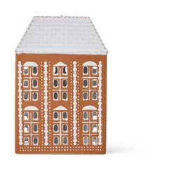 Kähler Gingerbread Waxinelichtjeshouder groot 17 cm, Bruin< Kaarsenhouders & Kaarsenborden