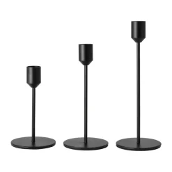 Scandi Living Glare kandelaar 18 cm, Zwart< Kandelaars