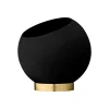 AYTM Globe bloempot Ø17 cm, Black< Bloempotten