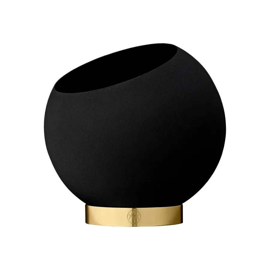 AYTM Globe bloempot Ø17 cm, Black< Bloempotten