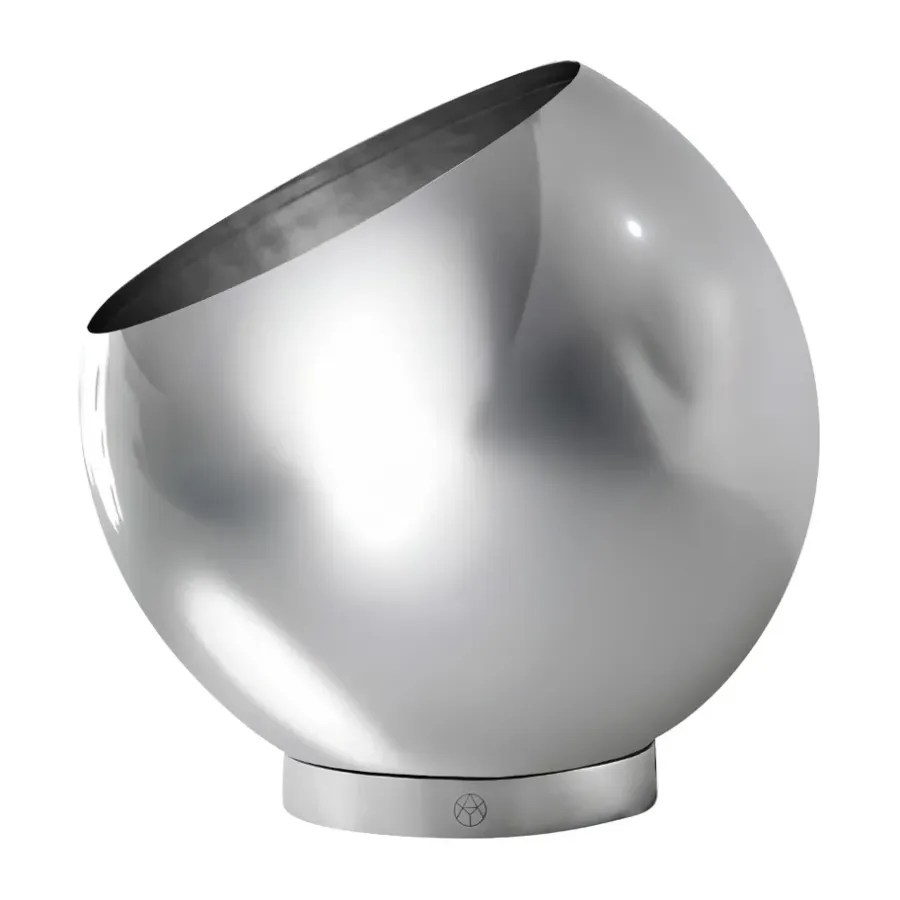 AYTM Globe bloempot Ø30 cm, Zilverkleurig< Bloempotten