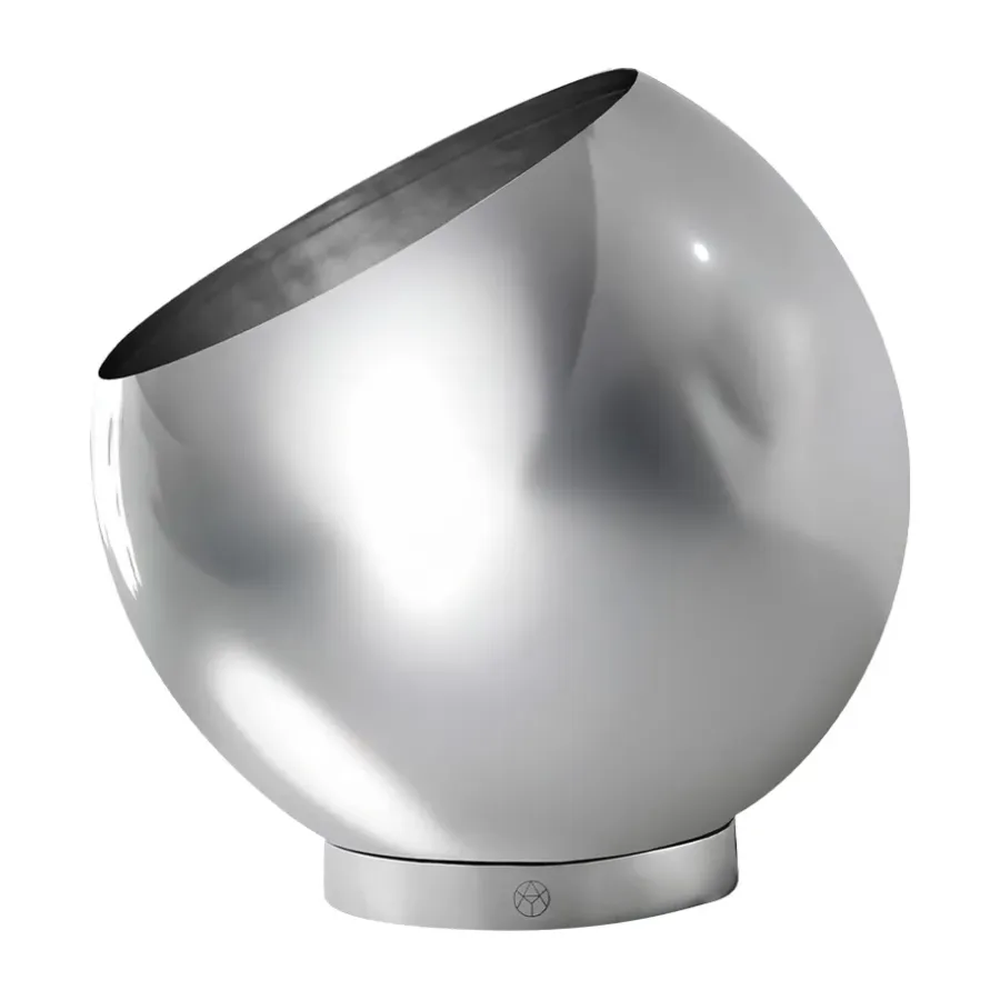 AYTM Globe bloempot Ø17 cm, Zilverkleurig< Bloempotten