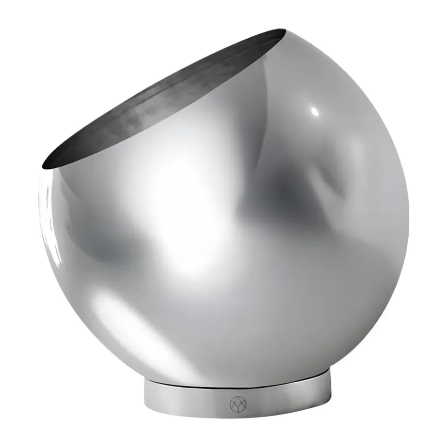 AYTM Globe bloempot Ø21 cm, Zilverkleurig< Bloempotten