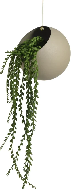 AYTM GLOBE hangende bloempot Ø21 cm h32 cm, Taupe< Bloempotten