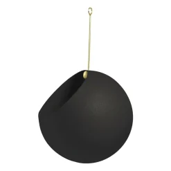 AYTM GLOBE hangende bloempot Ø17 cm h28 cm, Black< Bloempotten