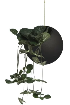 AYTM GLOBE hangende bloempot Ø17 cm h28 cm, Black< Bloempotten