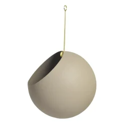 AYTM GLOBE hangende bloempot Ø17 cm h28 cm, Taupe< Bloempotten