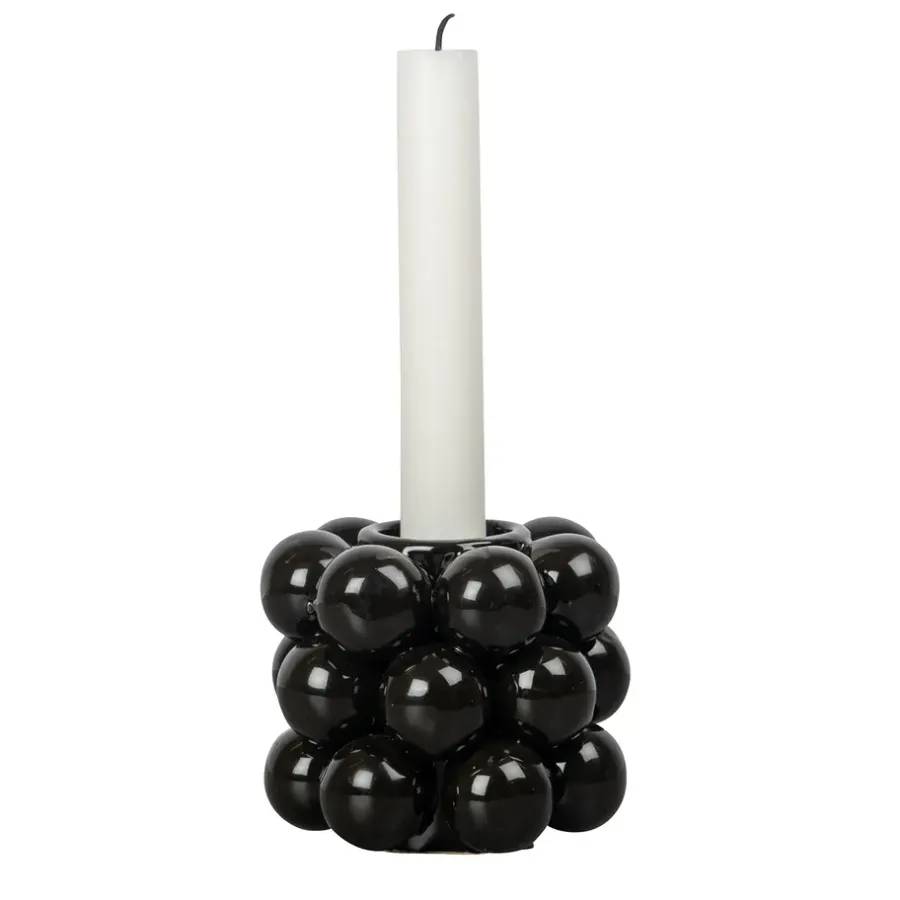 Byon Globe kandelaar 8,5 cm, Zwart< Kandelaars