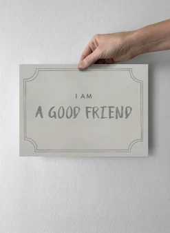 Kunskapstavlan® Good friend diploma poster 21x30 cm, Dusty mint< Posters