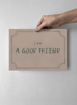 Kunskapstavlan® Good friend diploma poster 21x30 cm, Dusty rose< Posters
