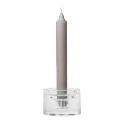 Ferm Living Gradia kandelaar rond Ø8 cm, Clear< Kandelaars