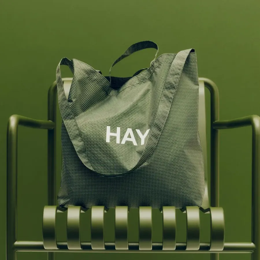 HAY Grid Crossover Bag tas medium, Dark green, medium< Opbergmanden